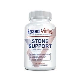 Research Verified Stone Support - Optimal Kidney Stone Defense - Chanca Piedra, Crataeva Nurvala, BioPerine - Vegan - 60 Capsules