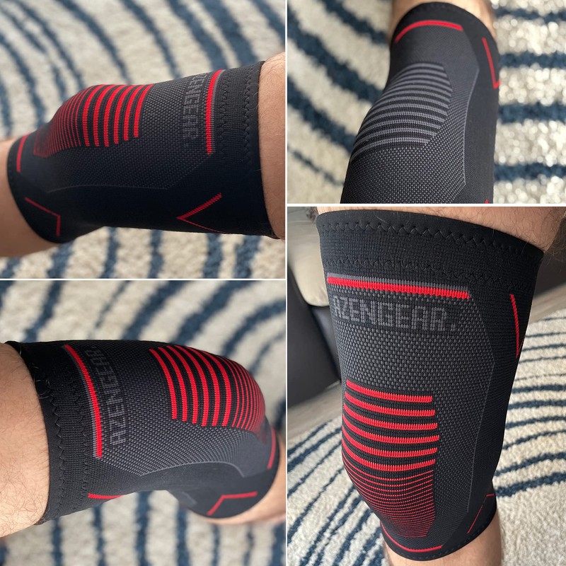 aZengear Knee Support (Pair) | Compression Knee Support for Men