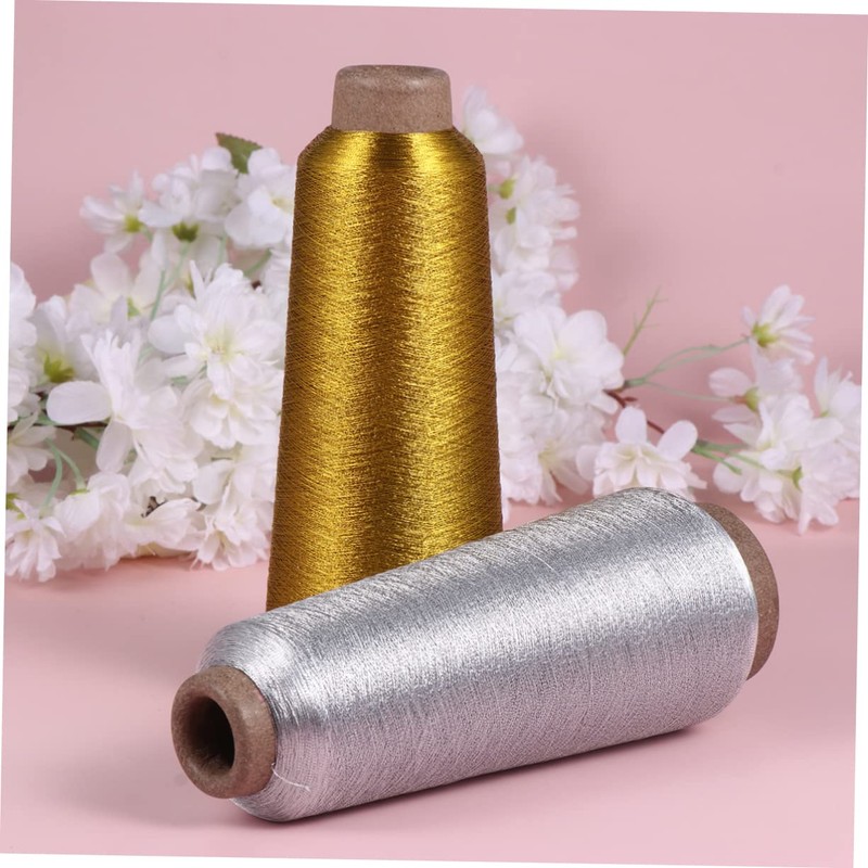 TEHAUX 4 Rolls Metallic Embroidery Threads for DIY Cross Stitch