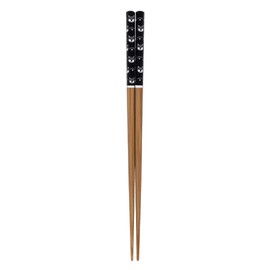Tanaka Chopsticks Shop Shiba Inu Bamboo Chopsticks 8.9 inches (22.5 cm), Made in Japan, Simple, Natural, Chashiba, Black Shiba, Black