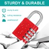 ZHEGE Combination Padlocks with Code, 4 Dial Number Padlock for