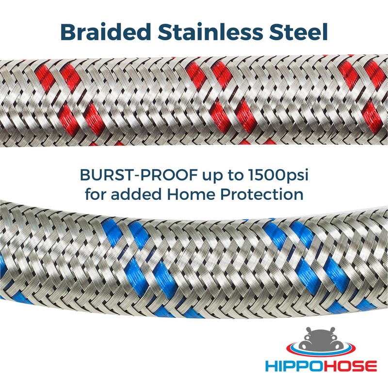 Short Washing Machine Hoses (1FT) - OCT Connect for Easy