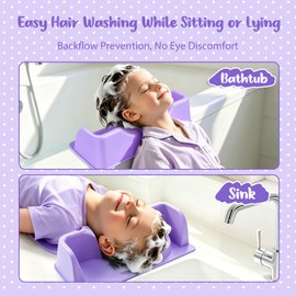Portable Hair Washing Station for Kids, Purple