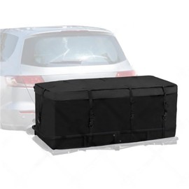 Hitch Cargo Carrier Bag 53.15"*20.08"*20.08" Waterproof Cargo Bag Rainproof Soft-Shell Safe Carriers with 8 Reinforced Straps for Vans Truck Pickup