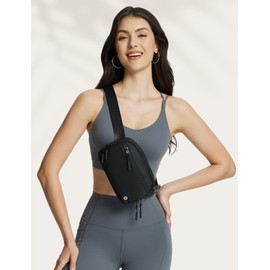 BALEAF Belt Bag Women Fanny Packs Crossbody Fashion Waist Pack Waterproof Adjustable Strap 2L Black