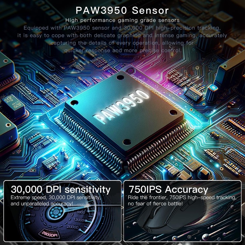 Darmoshark M5PRO Mini Wireless Gaming Mouse,Tri-Mode 8K/USB-C/Bluetooth Mouse Up to