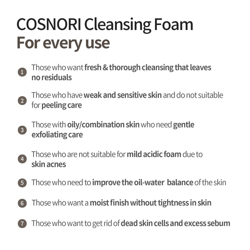 COSNORI Micro Active Cleansing Foam – Vegan, Non-irritating, Korean Facial