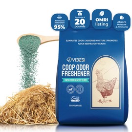 Chicken Coop Deodorizer – Natural Zeolite Odor Eliminator & Moisture Absorber – Coop Refresher for Poultry Bedding, Nesting Boxes, Runs & Small Animal Enclosures – 100% Natural, Compost-Safe Formula