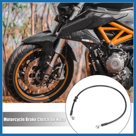 A ABSOPRO 70cm 27.56" Motorcycle Brake Clutch Oil Hose Line Pipe Black Item Replacement