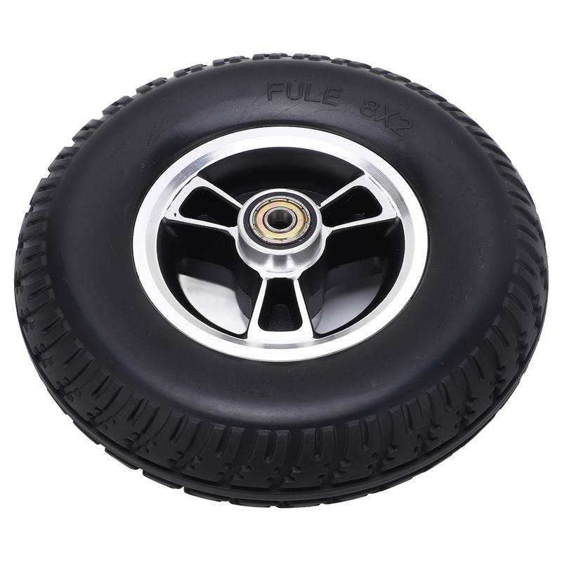 Wheelchair Wheel Replacement Solid PU Reinforced Aluminum Alloy Hub Walker