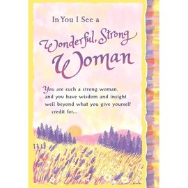 Blue Mountain Arts Greeting Card: Strong Woman - Empowerment Keepsake with Handmade Swirl Paper & Uplifting Message