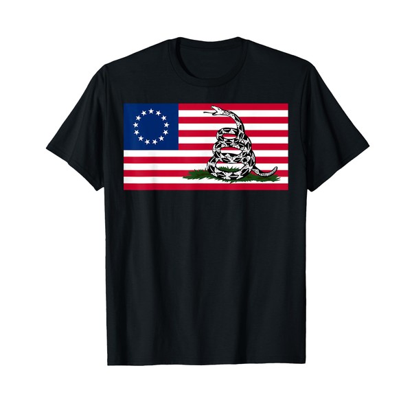 Betsy Ross Gadsden Snake flag T-Shirt