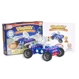 POPULAR PLAYTHINGS Playstix Master Kit Lunar Rover, 25 Piece Vehicle Model Set