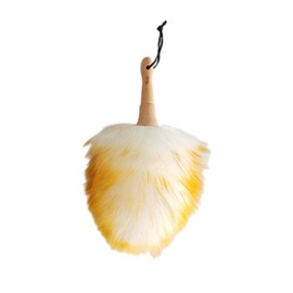 Lambswool Duster Soft Fluffy Wool Duster Feather Duster for Cleaning Anti-Static Hand Dusting Brush Wooden Handle with Hanging Rope for Delicate and Hard-to-Reach Surfaces