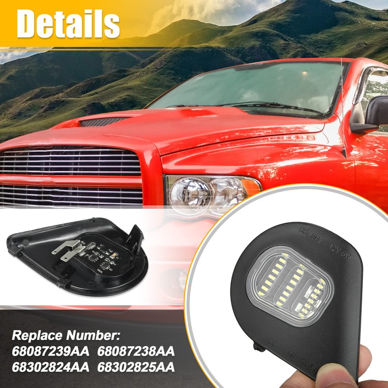X AUTOHAUX Turn Signal Light for Dodge for Ram 1500