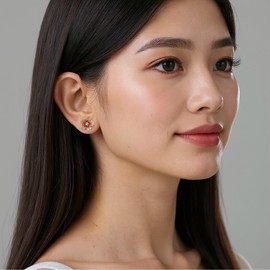 alisashelly Women's Earrings, Fast, Hypoallergenic, 925 Silver, Nickel-Free, Popular, Austrian Crystal, Cute, Floral Design, Simple, Gift, Fashion Accessory, Gift Box Included, Birthday, Mother's Day