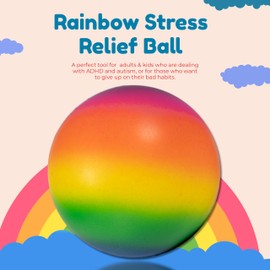 Gifton - Rainbow DNA Stress Relief Ball - Novelty Fidget Toy ADHD Anxiety Physio Therapy - Gift for Kids Adults Men Women Teen - Birthday Present for Girl Boy Christmas Stocking Filler