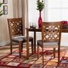 Baxton Studio Abigail Dining Chairs, Set of 2, Grey/Walnut Brown