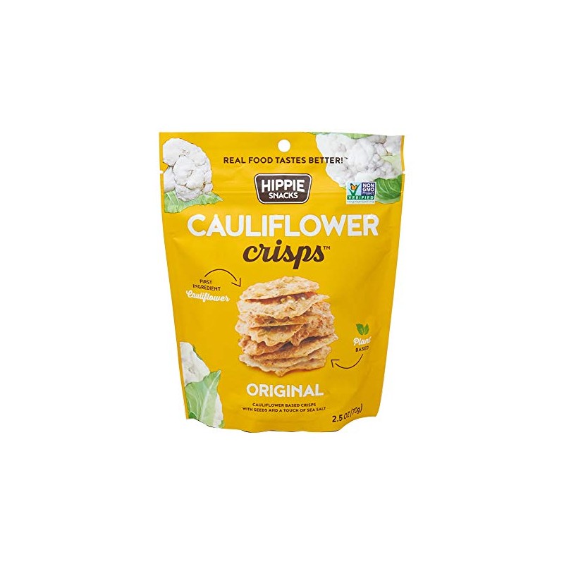 Hippie Snacks, Cauliflower Crisps, Original, 2.5oz