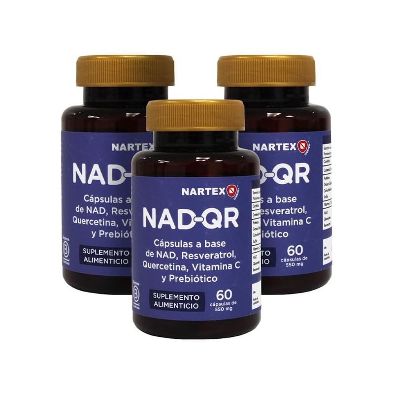 NAD con Resveratrol, Quercetina y Vitamina C Suplemento Alimenticio en