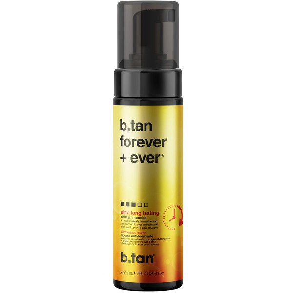 b.tan Ultra Long Lasting Self Tanner Mousse | Forever &