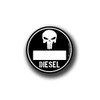 Fun Environmental Badge for Diesel Cars Black Ecological Zone Skull