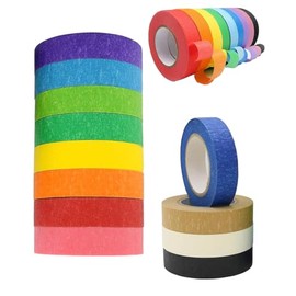 12 Piezas Masking Tape, Cinta Gaffer, Washi Tape, Cintas Decorativas, Cinta Masking Tape, Adhesiva De Colores Para Manualidades, Adecuado Para ArtíCulos De Arte Bricolaje, Etiquetas