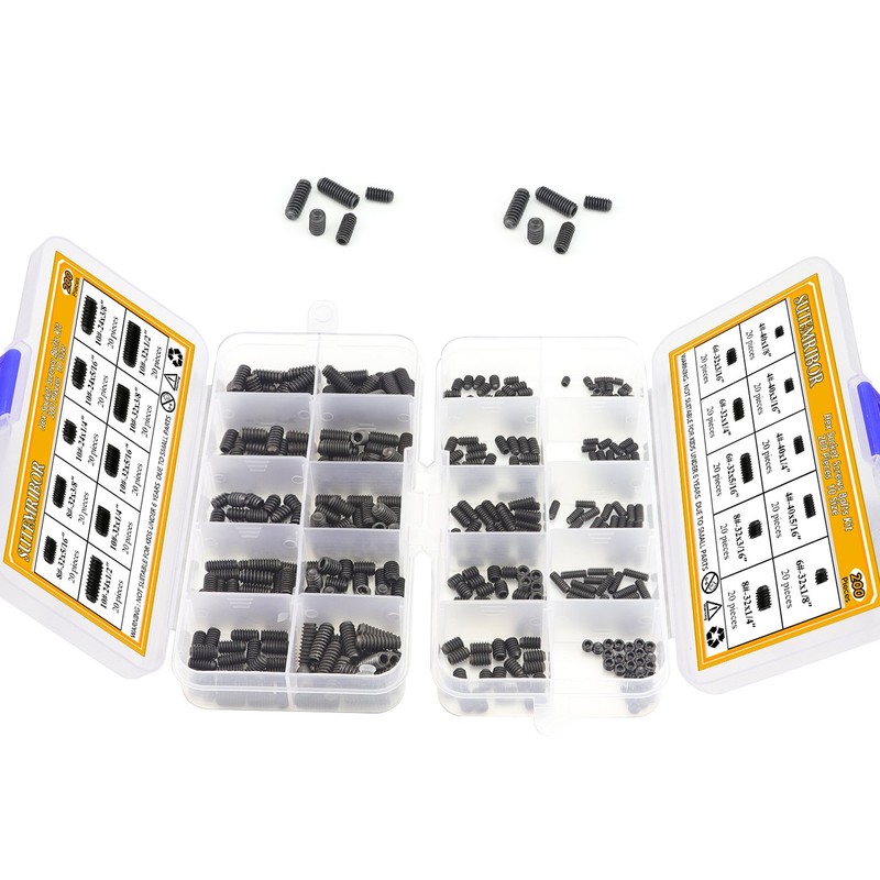 Sutemribor 400 Pcs 20 Sizes, 4#-40 to 10#-32 Set Internal