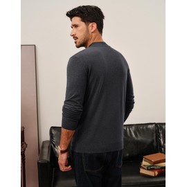 Mens Casual Mock Turtleneck Pullover Long Sleeve Thermal Stretchy Sweater Basic Lightweight Knitted Tops Grey