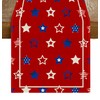 RABUSOFA 4th of July Table Runner,Star Stripe Patriotic Memorial Day