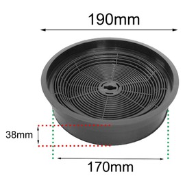 SPARES2GO Carbon Charcoal Vent Filters for Cooke & Lewis Cooker Extractor Hoods (Pack of 2)