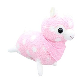 UCC Distributing Alpaca 12-Inch Plush w/Bandana - Pastel Pink