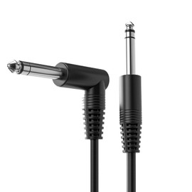 VKheroKV GC-BS2S 1/4 Inch Male Jack Stereo Audio Cord,6.35 Balanced Line Lead for Electric Guitar,Bass,Keyboard,Mixer,Amplifier/AMP,Speaker GC-BS2S (Right Angle-to-Straight, 50Feet(1Pack))