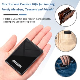 Missfive Ultra Thin Folding Reading Glasses for Women Pocket + Portable Flat Hard Case, Designer Foldable Lightweight Readers Durable TR90 Metal Frame, Slim Collapsible Travel Eyeglasses,Red,1.5x