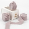MEEDEE Dusty Rose Chiffon Ribbon - 1 Inch Fringe, Pink