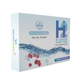 Wellness Extract H2 Molecular Hydrogen Water Tablets with effervescent Technology for Healthy Hydration, Optimal Energy, and Metabolism Support; 8 PPM. (30, Raspberry)
