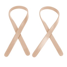 2Pcs Leather Bag Handles 25.6in Long 0.7in Wide Synthetic Leather Pure Color Handbag Strap for Repair Replacement Pale Pink 25.6in Long 0.7in Wide