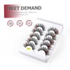 Healeved 5 Pairs 3d False Eyelashes Fluffy Colorful Natural Lashes