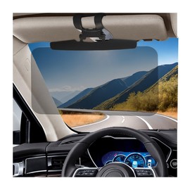 Ohleats - Visera solar para coche, 12.6 x 5.7 pulgadas, antideslumbrante, polarizada con lente de PC, extensión de visera ajustable, filtrado de rayos UV para conducción segura, accesorios de coche (1