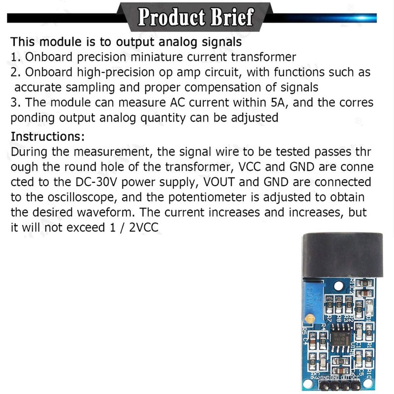 Youmile Pack of 5 ZMCT103C AC Sensor Single Phase Current