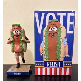 BROOKLYN CYCLONES RELISH HOT DOG BOBBLEHEAD NATHANS 4th JULY SGA NIB