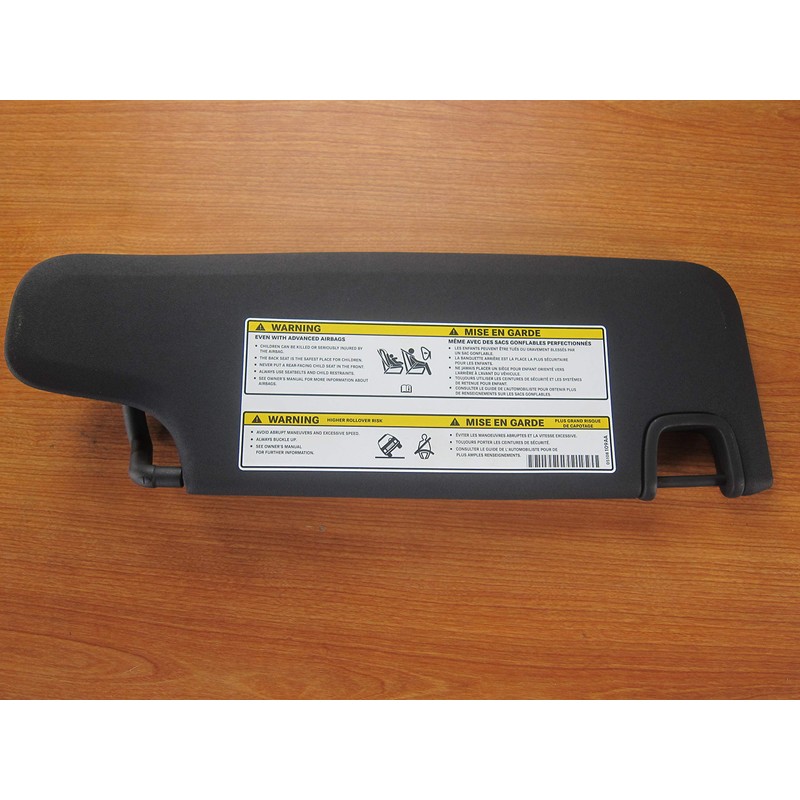 Mopar Jeep Wrangler JK Left Drivers Side Sun Visor Black