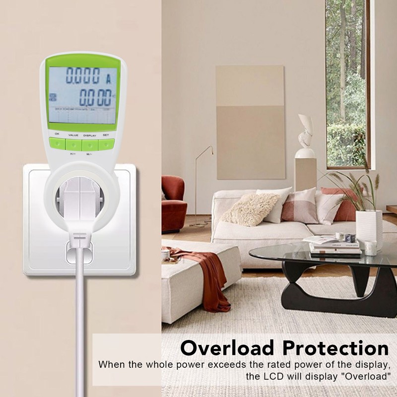 Watt Meter ABS 15A with Digital LCD Power Consumption Monitor