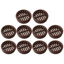 cyclingcolors 10x Ventilation Grille Exhaust Grille Outer Grille Round Total 37 mm Inner 35 mm Plastic Air Rosette Perforated Flat Dark Brown