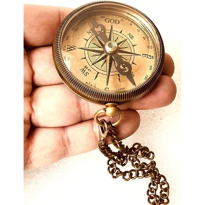 Gift for Grandson Brass Compass Engraved Quote | Memory Present