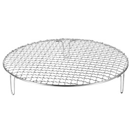 sourcing map Round Cooking Rack 11.6-inch Stainless Steel Cross Wire Barbecue Grill Net with 50mm Legs for Cooking Baking Steaming BBQ