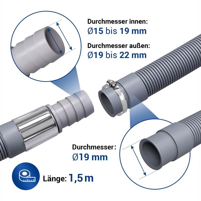 Drain Hose Extension for Washing Machine, Dishwasher
