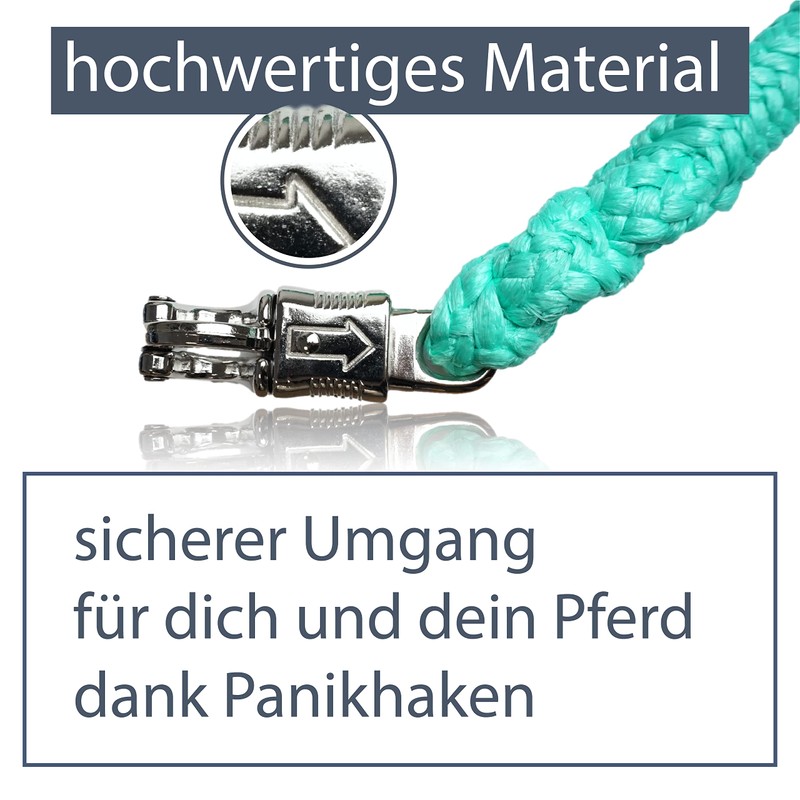Lead Rope with Panic Hook, for Horses, Ponies, Shetty, Donkey,
