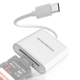 DriverGenius HB001 | 2-in-1 SD/MicroSD to USB-C OTG Card Reader for Photographers and Creatives