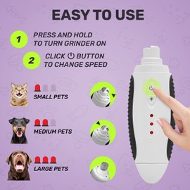 BRINGERPET Dog Nail Grinder (Black)